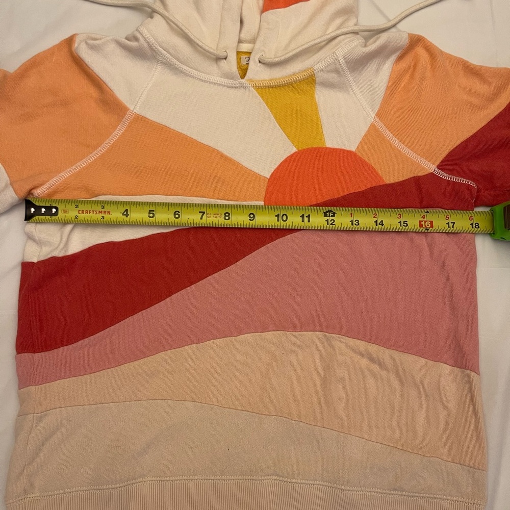 Faherty Sunset Hoodie XS Colorblock Baja Style Sweatshirt - Picture 8 of 11